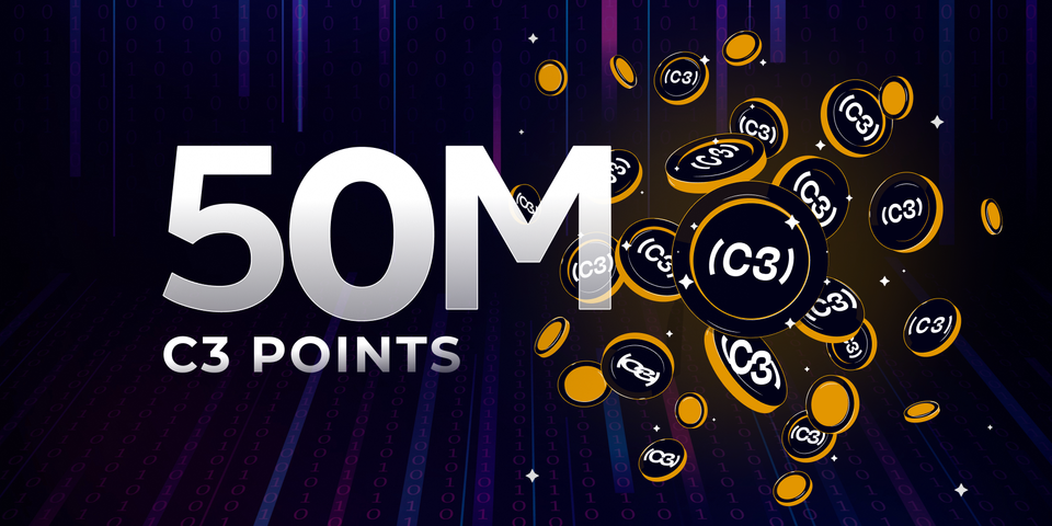 C3.io Announces a 50-million-Point Monthly Giveaway, Starting April 2nd